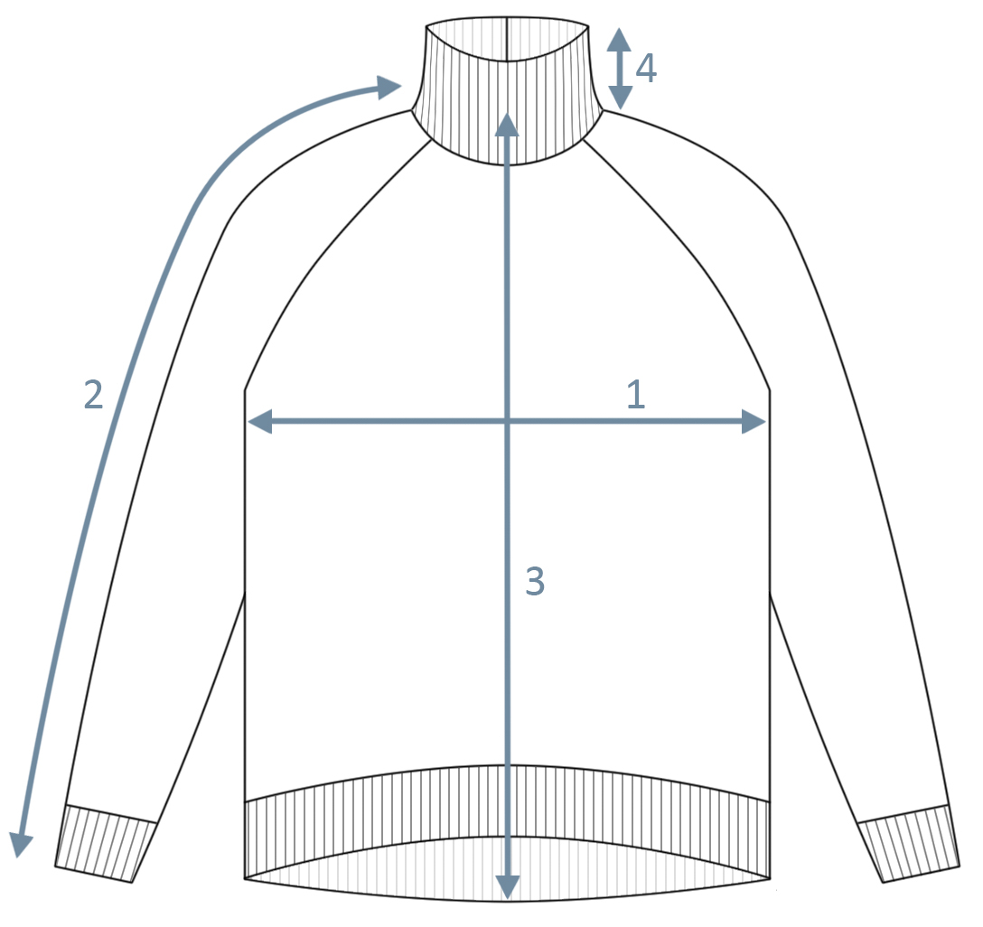 Свитшот (свитер) с рукавом реглан - Бесплатные выкройки скачать